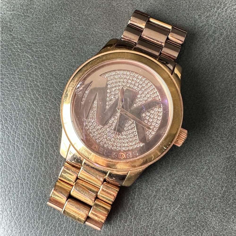 Michael Kors Rose Gold Watch – For Parts or Repair – Not Working – Tarnished